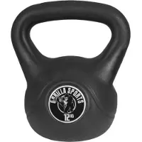 Gorilla Sports Kettlebell 12 kg zwart kunststof