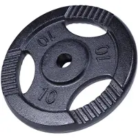 Gorilla Sports Halterschijf 10 kg Gripper Zwart