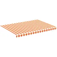 vidaXL Vervangingsdoek voor luifel 350x250 cm polyester geel en oranje