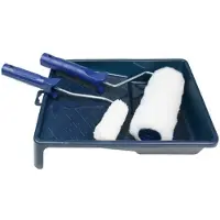 Veba 5 delige muurverfroller set 18 cm met beugel en verfbak - Verfrollers