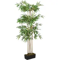 vidaXL Kunstplant bamboe 1216 bladeren 180 cm groen