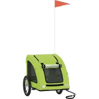 vidaXL Hondenfietstrailer oxford stof en ijzer groen