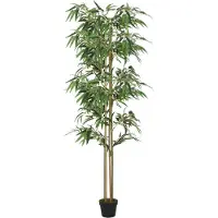 vidaXL - Kunstplant - bamboe - 1216 - bladeren - 180 - cm - groen