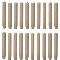 Rustik Lys chique mooie dinerkaarsen pak van 20 stuks 2.6 x 18 cm in de kleur Olifantgrijs