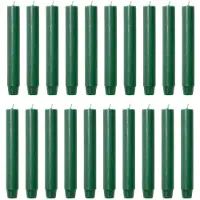 Rustik Lys chique mooie dinerkaarsen pak van 20 stuks 2.6 x 18 cm in de kleur Jachtgroen