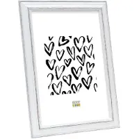 Deknudt Fotokader wit met bruinkleurig accent 20x30 S221H3