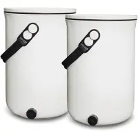 EM Bokashi Bokashi - Design keukenemmer - 9,6 liter - Set van 2