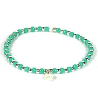 Heaven Eleven - Dames - armband - 925 - zilver - turkoois - turquoise - 2mm - 16,5cm