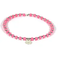 Heaven Eleven KIDS - meisjes - armband - zilver - 925 - roze - 2mm - 15cm