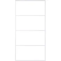 vidaXL Schuifdeur 102,5x205 cm ESG-glas en aluminium wit