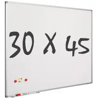 Smit Visual Whitebord 30x45 cm Softline profiel 8mm, gelakt staal wit