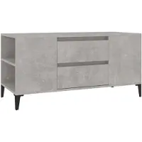 vidaXL Tv-meubel 102x44,5x50 cm bewerkt hout betongrijs