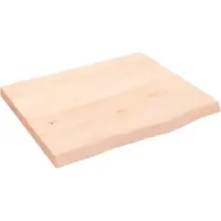 vidaXL Wastafelblad 60x50x(2-4) cm onbehandeld massief hout