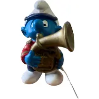 Schleich Smurf met Tenor Hoorn - De smurfen - - 20482 - Muzieksmurf - 6 cm