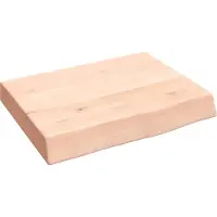 vidaXL Wastafelblad 40x30x(2-6) cm onbehandeld massief hout