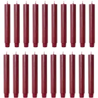 Rustik Lys chique mooie dinerkaarsen pak van 20 stuks 2.6 x 18 cm in de kleur Bordeaux