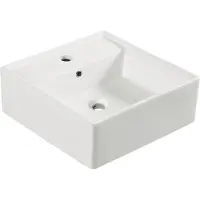 Wiesbaden Larx wastafel 41x41x15cm wit