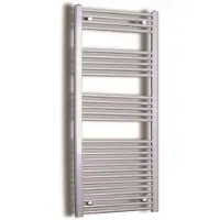 Sanicare elektrische design radiator 60x172cm inox-look met thermostaat links zwart