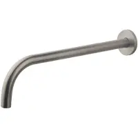 Wiesbaden Slim 18mm uitloop rond 30cm 1/2" geborsteld staal