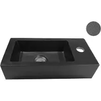Wiesbaden Rhea S mini fontein rechts 36,5 x 18 x 9 cm quartz