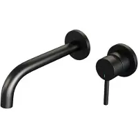 Saniclass Brauer Black inbouw wastafelmengkraan coldstart mat zwart