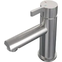 Brauer Wastafelmengkraan brushed edition coldstart opbouw laag halfronde hendel geborsteld rvs pvd