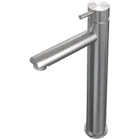 Brauer Wastafelmengkraan brushed edition coldstart opbouw hoog korte ronde hendel geborsteld rvs pvd