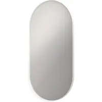 Ink Spiegel SP20 ovaal in stalen kader 60 cm x 4 cm x 120 cm Mat Wit