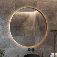 Boss & Wessing Spiegel bws star rond met led 70 cm koper rose