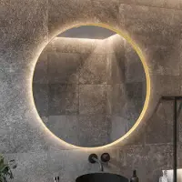 Boss & Wessing Spiegel bws star rond met led 80 cm mat goud
