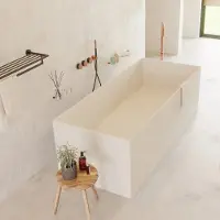 Ideavit Ligbad Vrijstaand Solidstar 180x76x58 cm Solid Surface Mat Wit