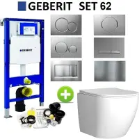 Geberit UP320 Toiletset Compleet | Inbouwreservoir | Mudo Randloos | Drukplaat