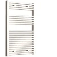 Sanicare elektrische design radiator 60x112cm wit met thermostaat links zwart