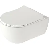 Plieger Wandcloset pack kansas diepspoel rimless met kansas d2 closet zitting slim 36x54.5 cm wit
