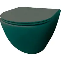 Best design Wandcloset Morrano Rimfree Blinde Bevestiging incl Zitting Mat Groen
