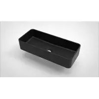 Arcqua Opbouw Waskom Case Rechthoek 60x26 cm Mat Zwart