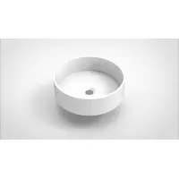 Arcqua Opbouw waskom case rond 40 cm mat wit