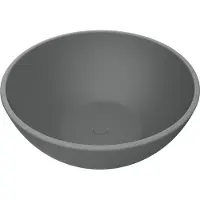 Arcqua Waskom prince opbouw 38x14 cm rond mat grijs