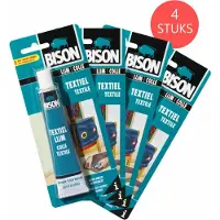 Bison 4x Textiellijm Tube 50 Ml
