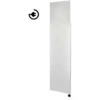Sanicare Denso elektrische radiator 40x180cm wit mat met thermostaat zwart rechtsonder