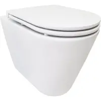 Boss & Wessing Rimless wandcloset bsw astev wit met flatline toiletzitting softclose en quick release mat wit