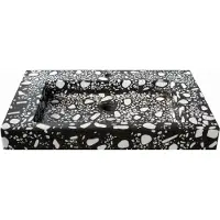 Urbi et Orbi Opzet Wastafel Plura Terra 110 Beton 110x50x12 cm Zwart / Wit