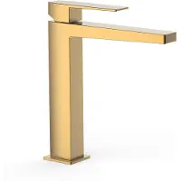 Tres Wastafelmengkraan slim exclusive vierkant met hendel mat goud