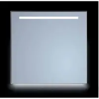 Sanicare Spiegel q-mirrors 80x70 cm rechthoek met aan de bovenkant & onderzijde led cold white, omlijsting aluminium incl. Ophangmateriaal met
