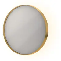 Ink Spiegel SP17 Rond Colour Changing LED Rondom 40 x 4 x 40 cm Dimbaar In Aluminium Kader Mat Goud
