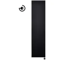 Sanicare Denso elektrische radiator 40x180cm zwart mat met thermostaat zwart rechtsonder