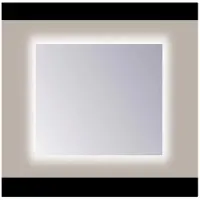Sanicare Spiegel q-mirrors 85x60 cm pp-geslepen vierkant met rondom led warm white en afstandsbediening incl. Ophangmateriaal