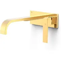 Tres Wastafelmengkraan inbouw slim exclusive lange gebogen uitloop en lange hendel goud