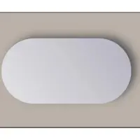 Sanicare Spiegel q-mirrors 100x70 cm ovaal/rond met rondom led warm white incl. Ophangmateriaal met sensor