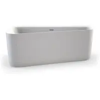 Plieger Ligbad back to wall kansas asymmetrisch links 155 cm glanzend wit